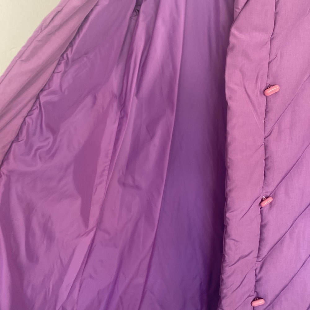 Saks Fifth Avenue Purple Vintage Down Jacket - Picture 12 of 15